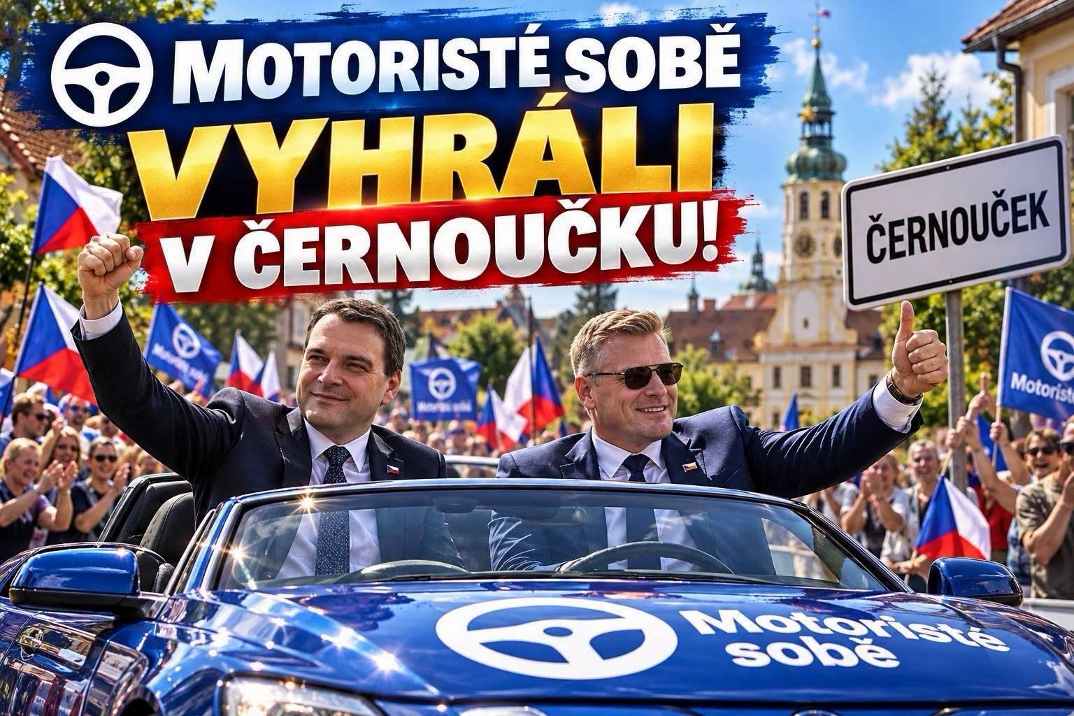 Motoristé dobyly Černouček