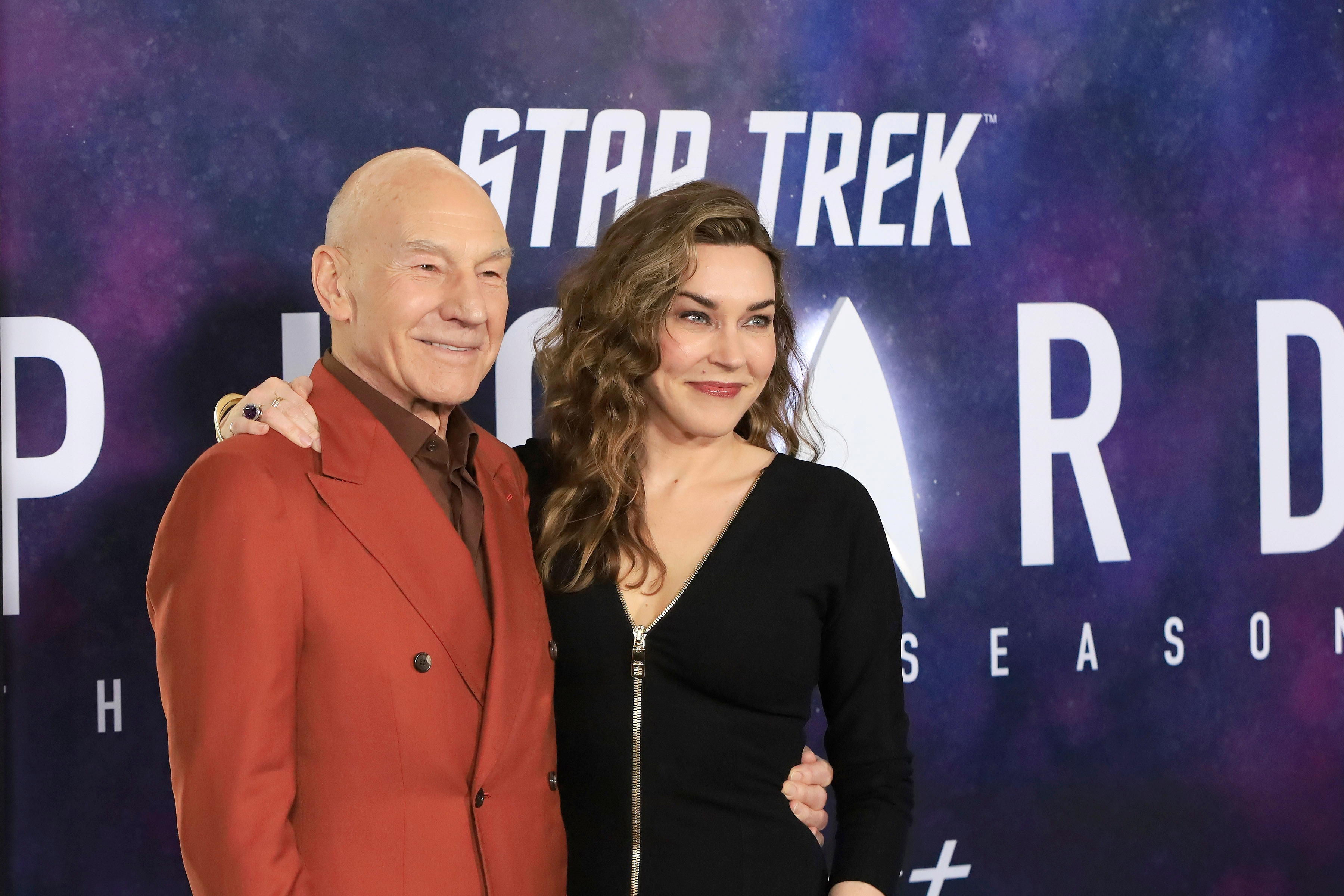 Patrick Stewart se svou manželkou Sunny Ozellovou
