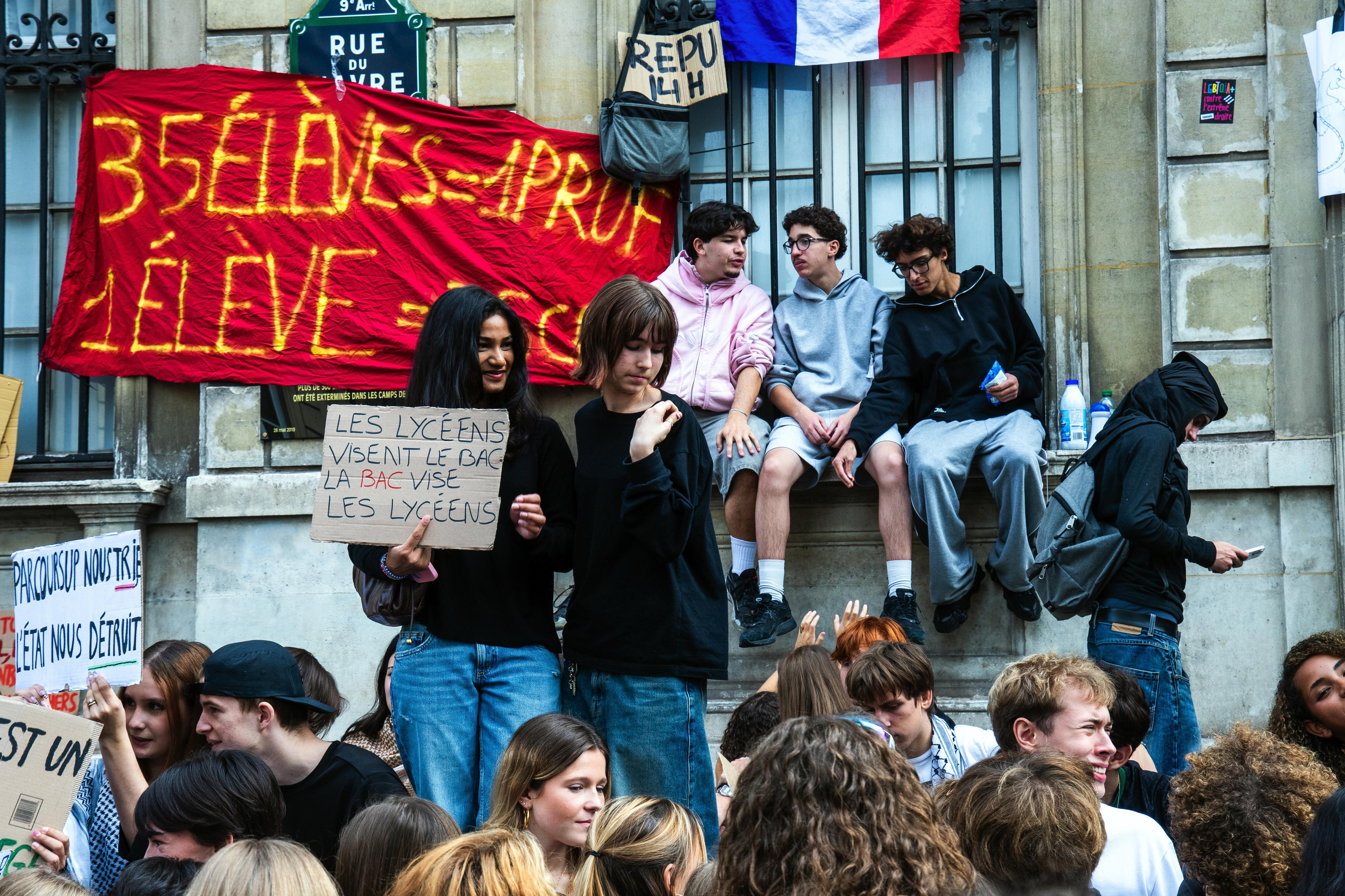 Protestující studenti ve Francii